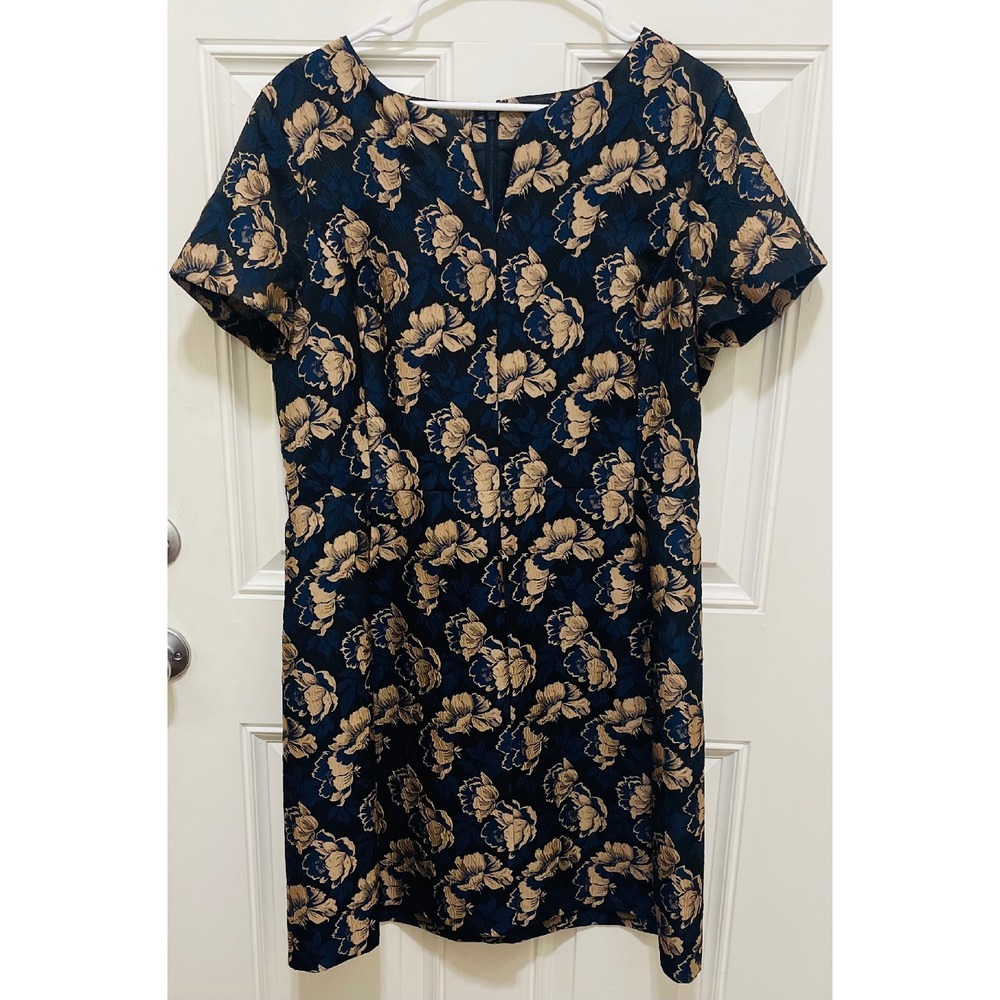 Brooks Brothers Floral Print Dress Short Sleeve‎ Career Party Size 16